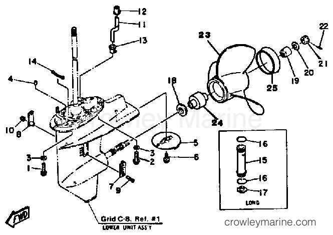 Yamaha Motors 25ESH - LOWER DRIVE 2 (25J)