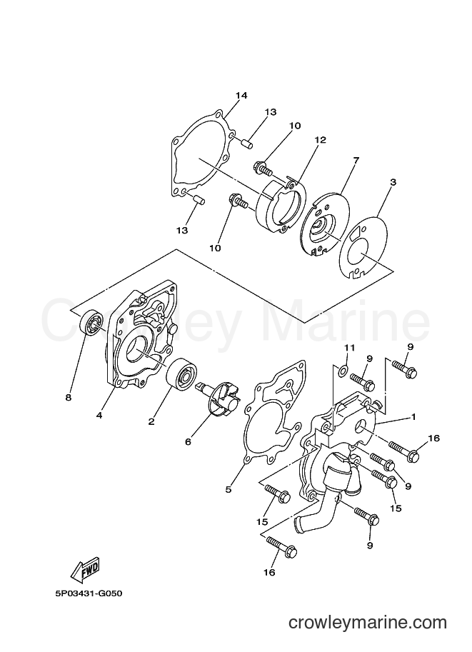 Yamaha Motors AT135 (5P14) [010] - WATER PUMP