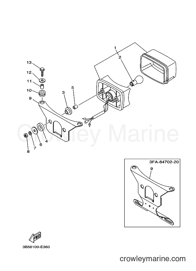 2006 ATV YFZ350 - YFZ350 (3B5A) [010] - TAILLIGHT