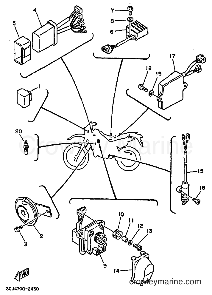 1995 Dirt Bike DT200R - DT200R (3CJ7) [010] - ELECTRICAL 2