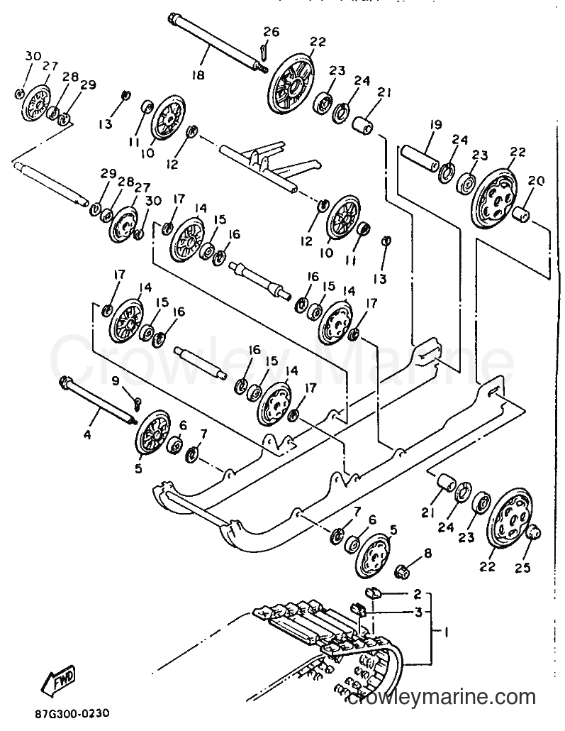 1995 Snowmobile PZ480 - PZ480 (8BF2) [020] - TRACK SUSPENSION 1