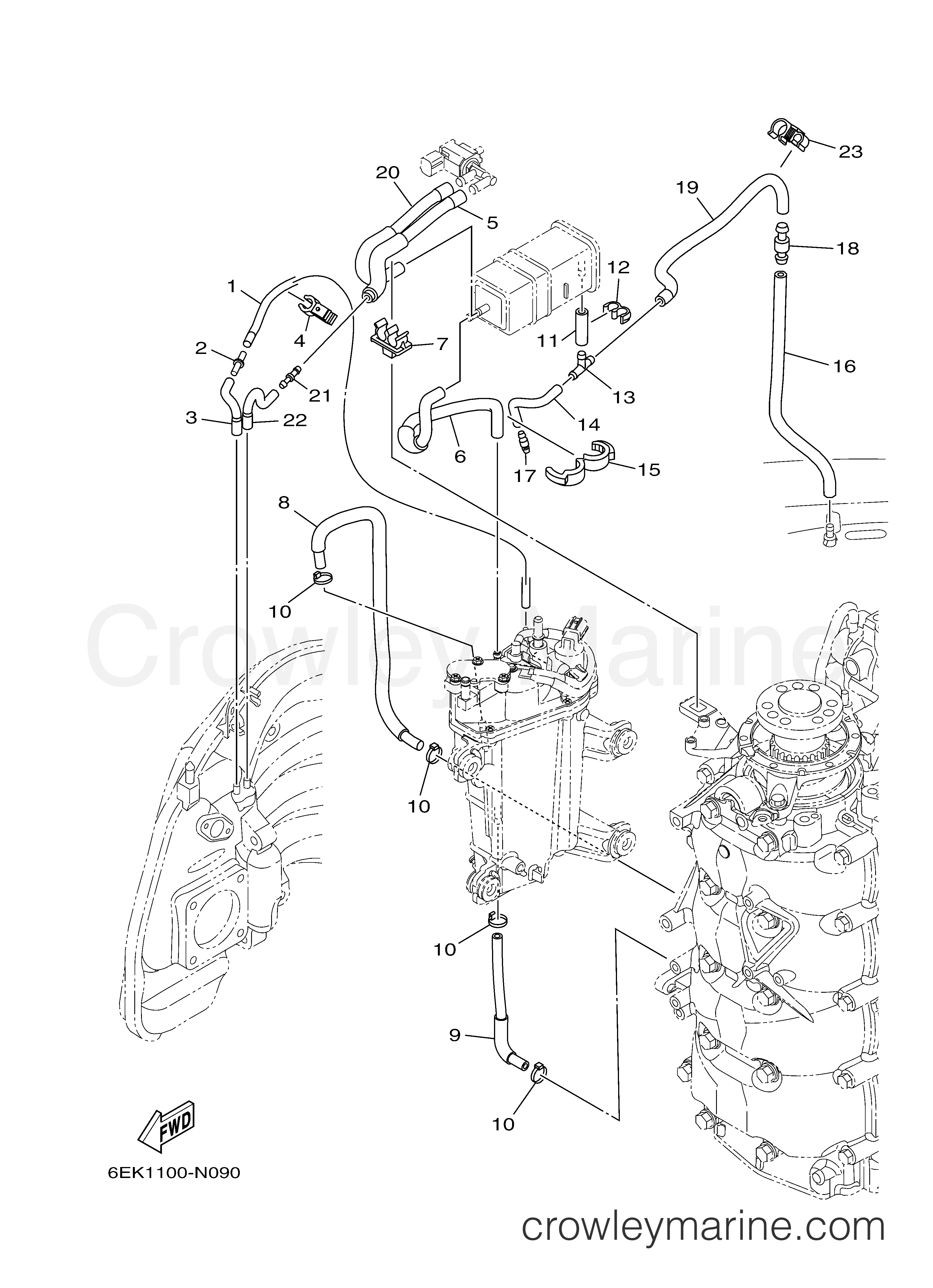 Yamaha Motors LF115XB - INTAKE 3