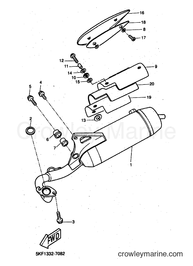 2000 Scooter YQ50L - YQ50L (5KH8) [010] - EXHAUST