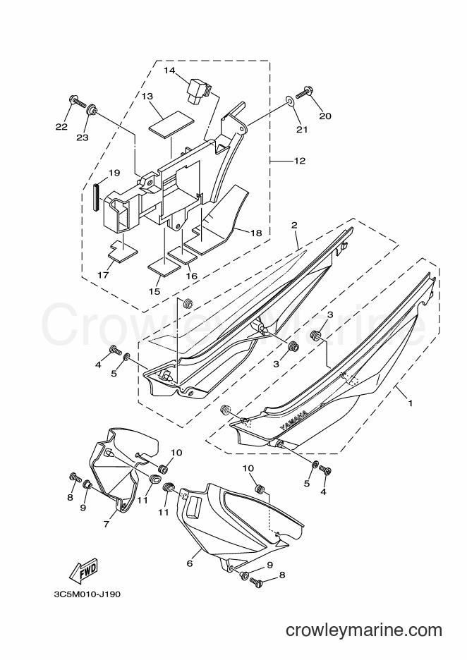 2010 Dirt Bike XT250 - XT250 (3C5M) [010] - SIDE COVER