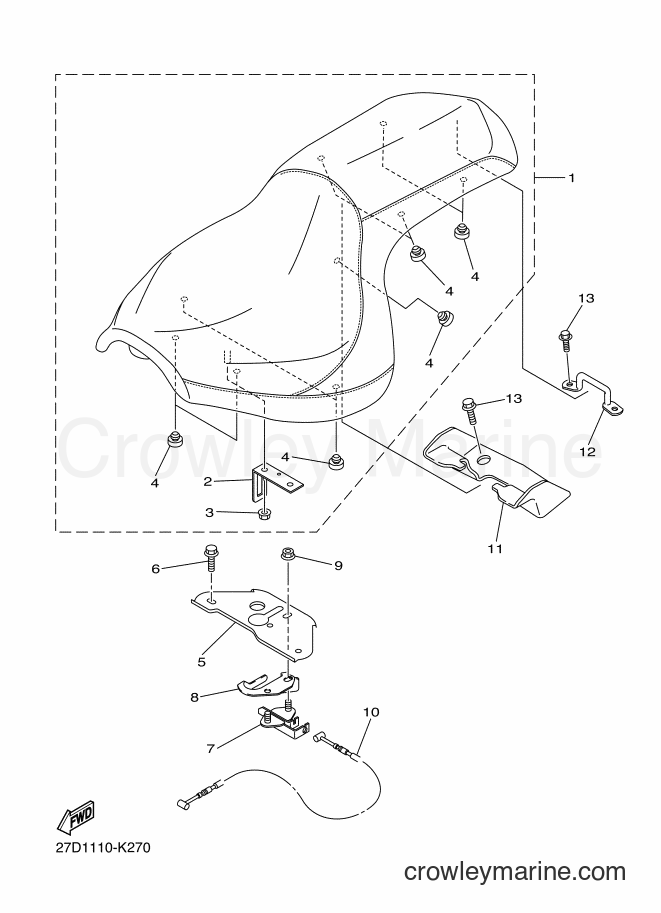 Yamaha Motors XVS13CA (27D3) [010] - SEAT