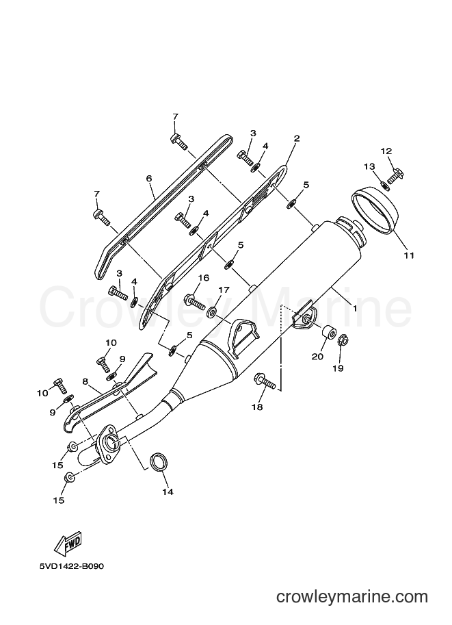 2003 Scooter AT115 - AT115 (5VD1) [010] - EXHAUST