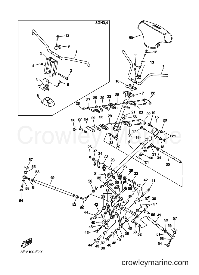 Yamaha Motors RS10RS (8GH4) [010] - STEERING