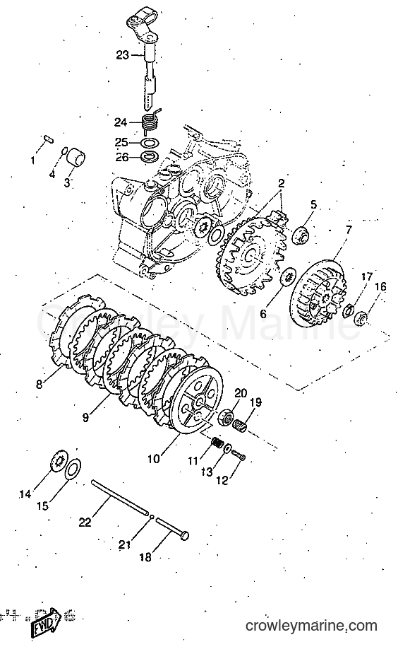 1997 Scooter DT50R - DT50R (5EC1) [999] - CLUTCH