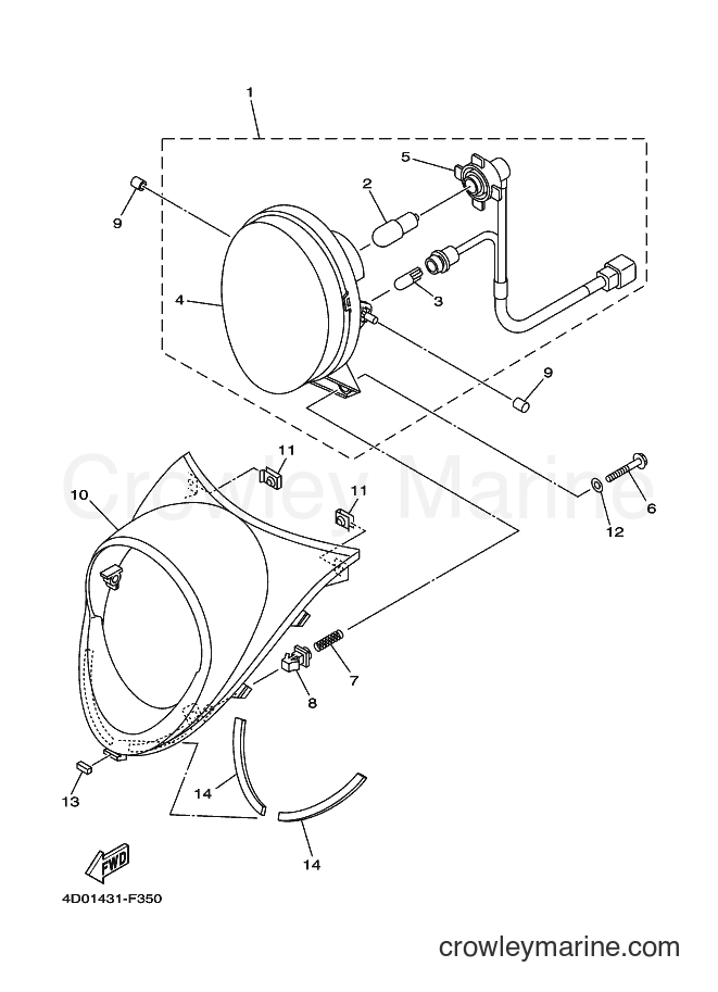 Yamaha Motors AF115 (4D04) [010] - HEADLIGHT