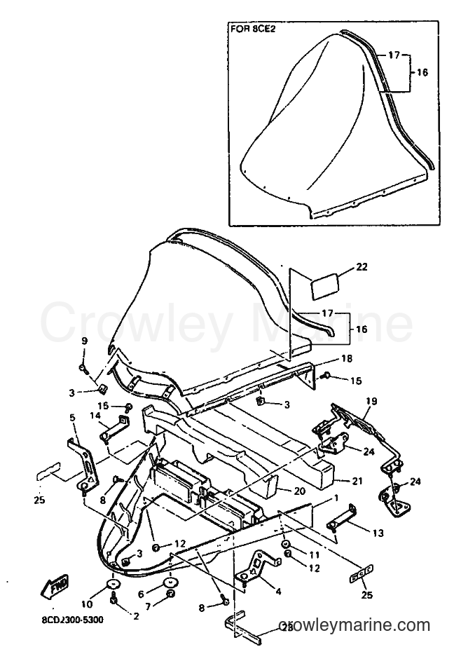 Yamaha Motors VX600 (8CD2) [010] - WINDSHIELD