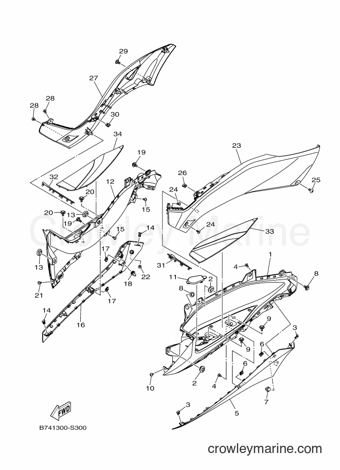 2017 Scooter CZD300-A - CZD300-A (B741) [010] - STAND & FOOTREST 2