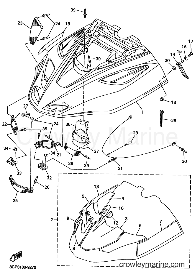 Yamaha Motors VX600LT (8EJ1) [020] - SHROUD