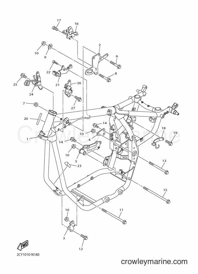 Yamaha Motors XVS950CU (2CY3) [010] - FRAME