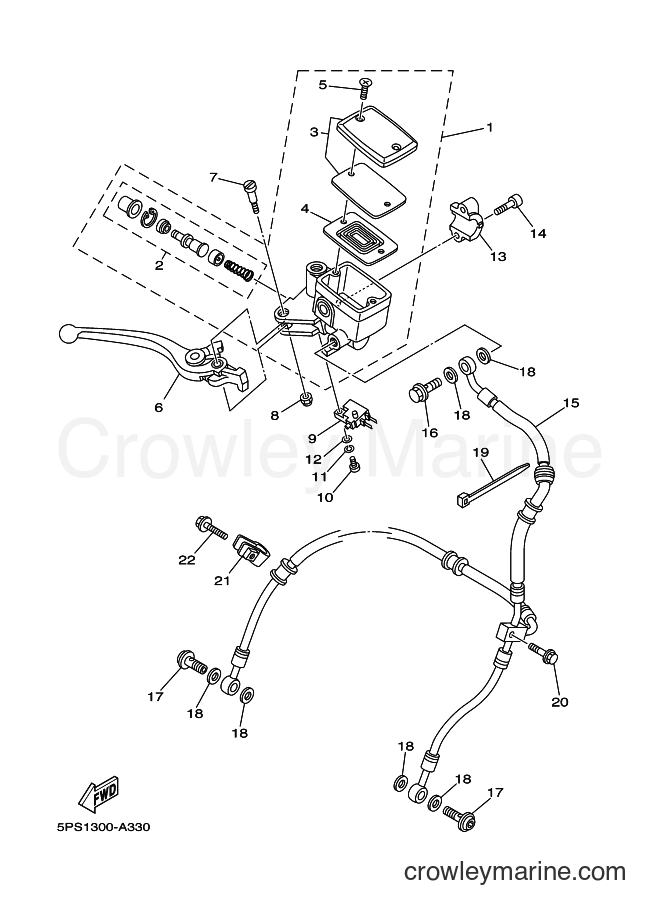 2003 Street Bike TDM900 - TDM900 (5PS4) [040] - FRONT MASTER CYLINDER