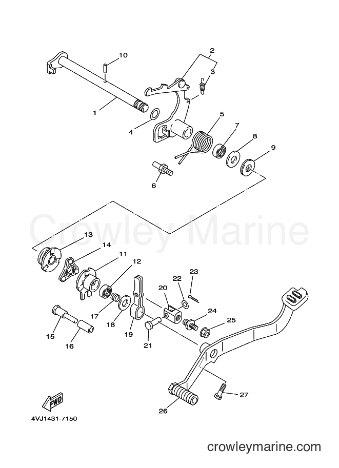 2001 Street Bike V100E - V100E (4VJ4) [010] - SHIFT SHAFT