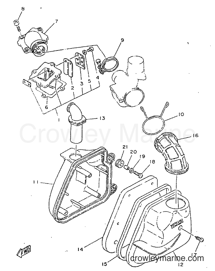 1998 Scooter CY50R - CY50R (3WG7) [999] - INTAKE