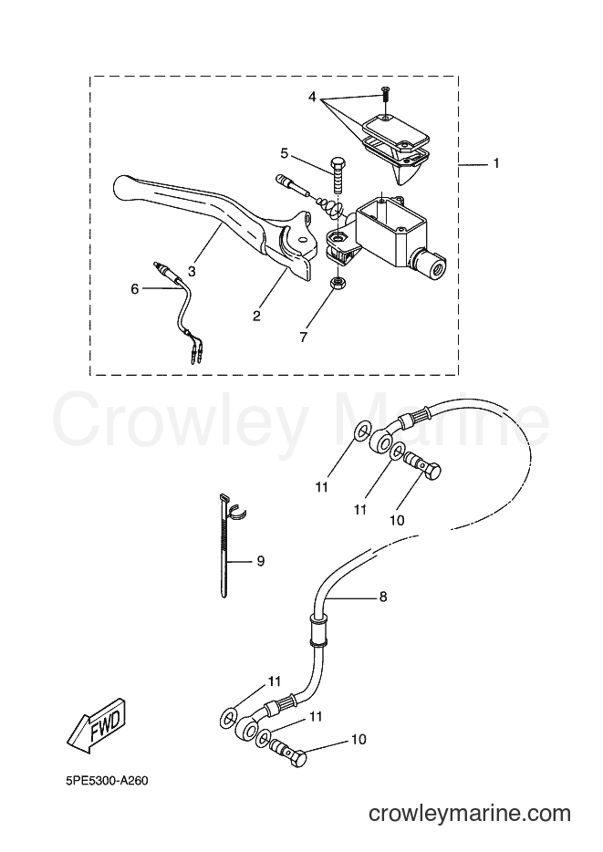 Yamaha Motors YQ50 (3C62) [030] - FRONT MASTER CYLINDER