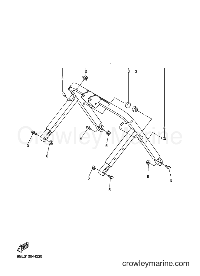 Yamaha Motors RFX10R (8GL4) [010] - STEERING GATE
