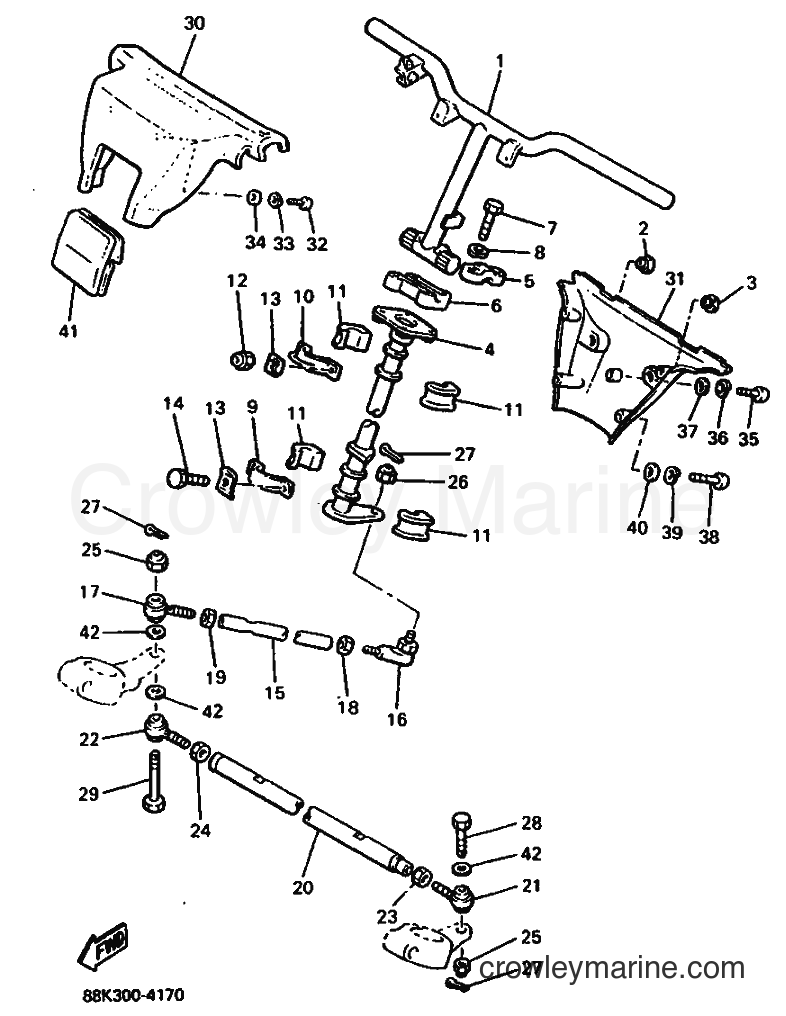1995 Snowmobile VT480TF - VT480TF (88K5) [010] - STEERING