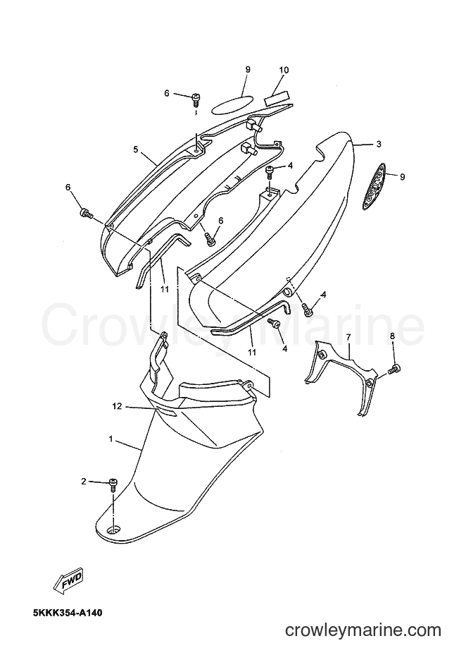 Yamaha Motors YN100 (5KKK) [040] - SIDE COVER
