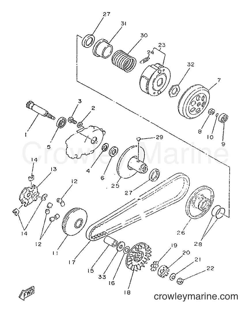 1996 Scooter YA50M - YA50M (5AK1) [999] - CLUTCH