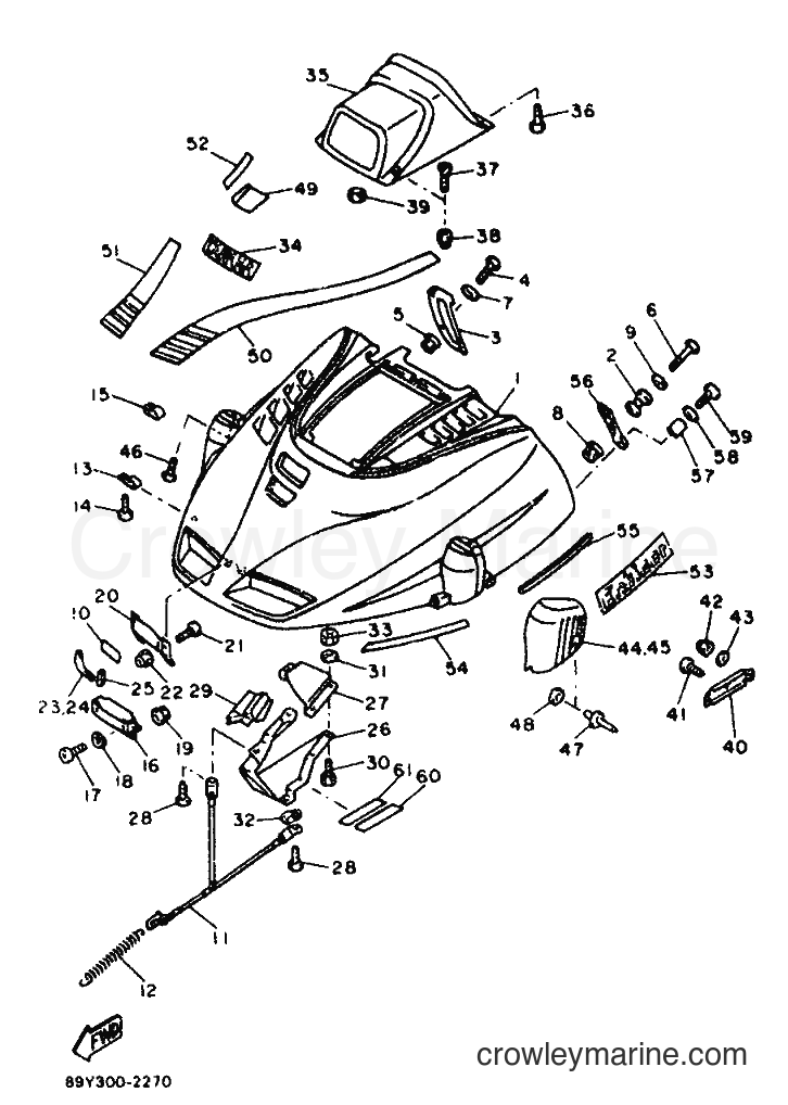 1992 Snowmobile ET410TR - ET410TR (89Y1) [010] - SHROUD