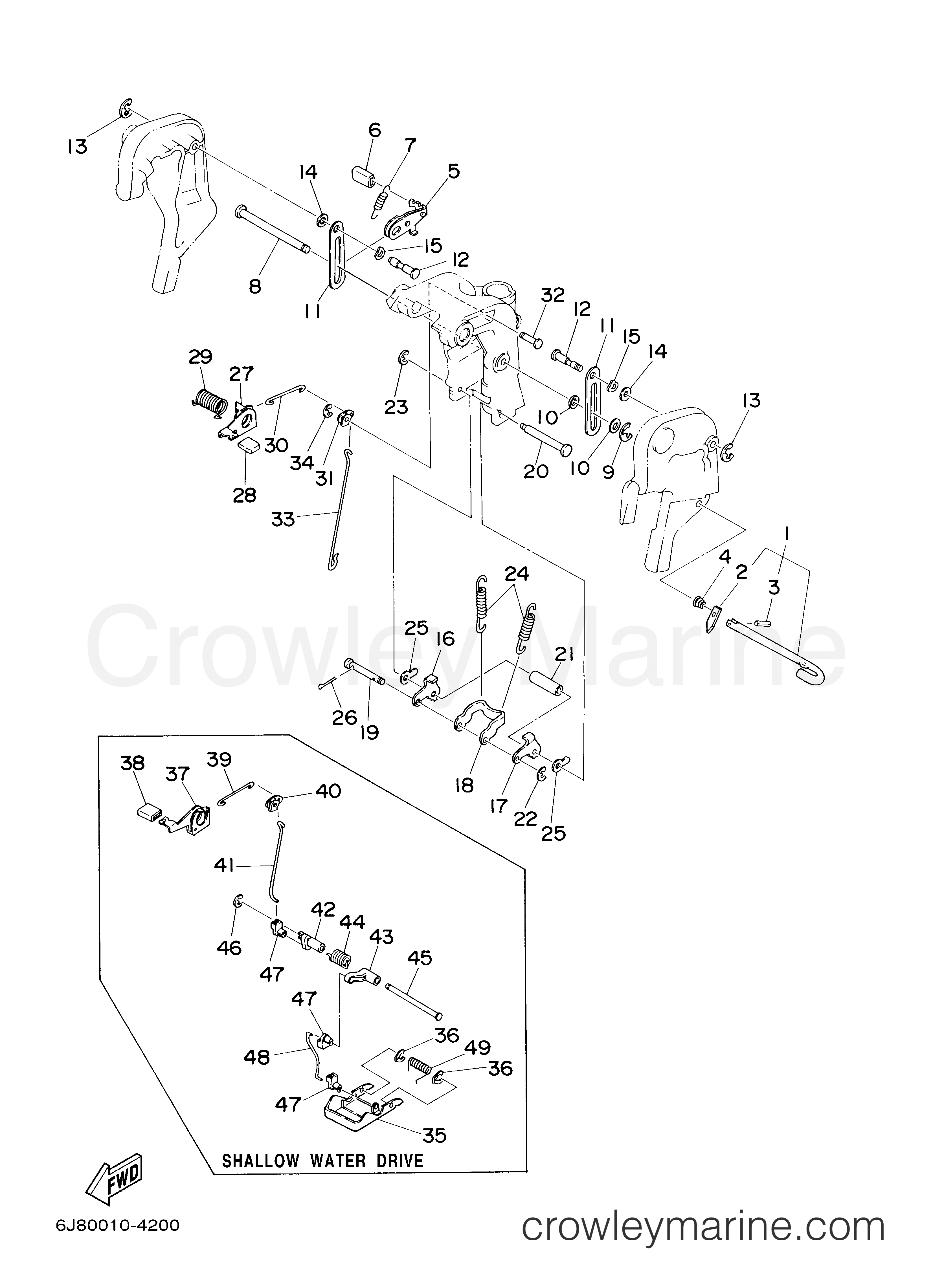 Yamaha Motors 30ELRZ - BRACKET 2
