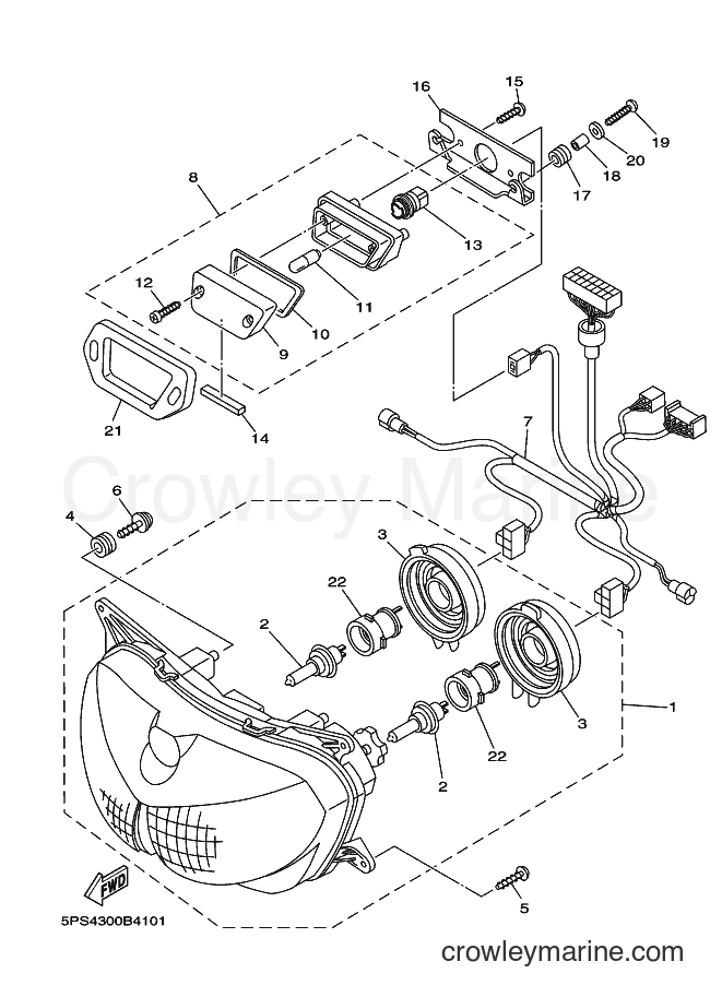 2003 Street Bike TDM900 - TDM900 (5PS4) [040] - HEADLIGHT