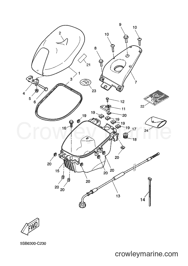 2004 Scooter YQ50 - YQ50 (5SB6) [080] - SEAT & CARRIER