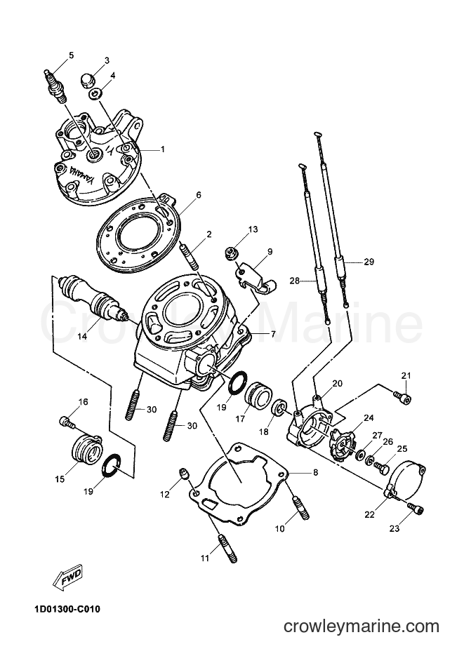 2006 Dirt Bike DT125X - DT125X (2C82) [030] - CYLINDER