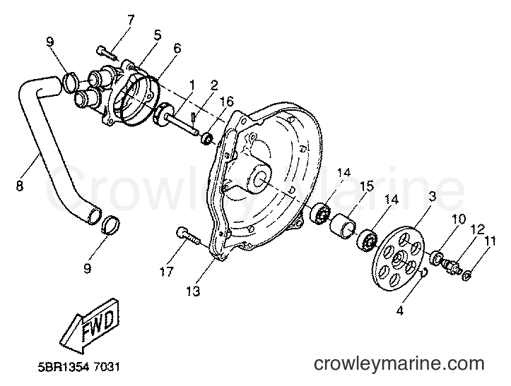 2001 Scooter YQ50 - YQ50 (5KH9) [010] - WATER PUMP