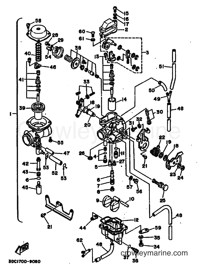 1989 Dirt Bike TT250 - TT250 (3DC1) [010] - CARBURETOR