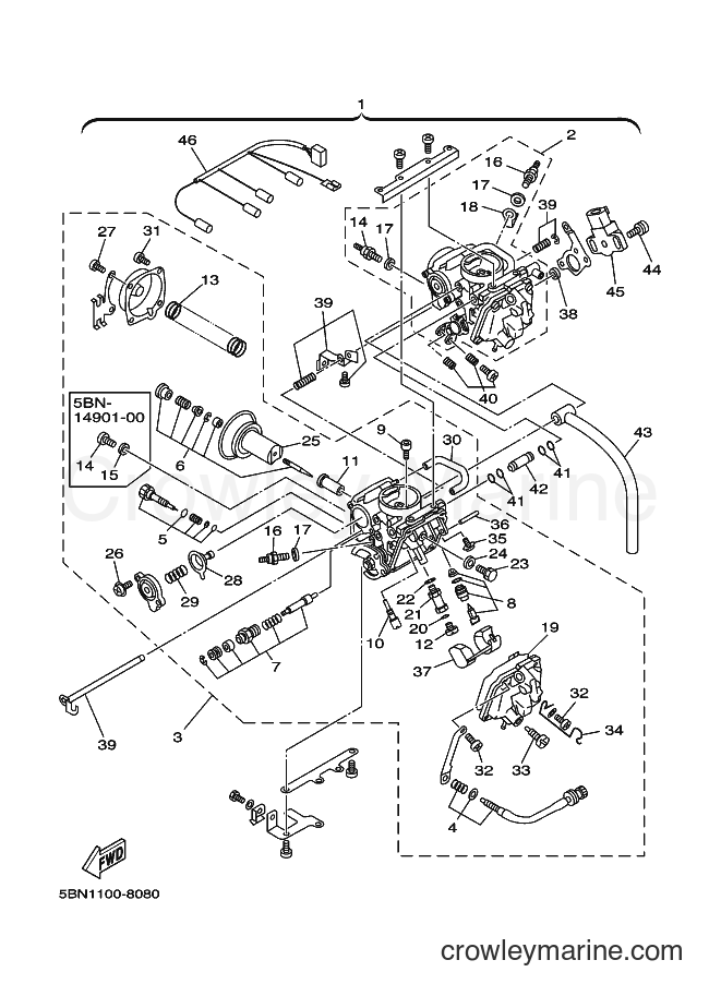 Yamaha Motors XVS650 (5FBF) [010] - CARBURETOR