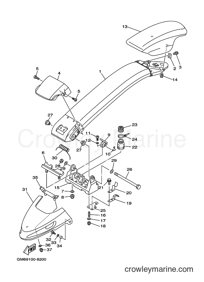 Yamaha Motors JET FOR SJ700AY (64V1) [04E] - STEERING 2