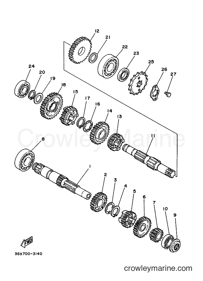 Yamaha Motors AG200F (3GXW) [010] - TRANSMISSION