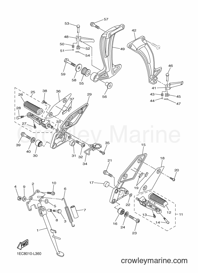 Yamaha Motors FZ1-N (1EC8) [010] - STAND & FOOTREST