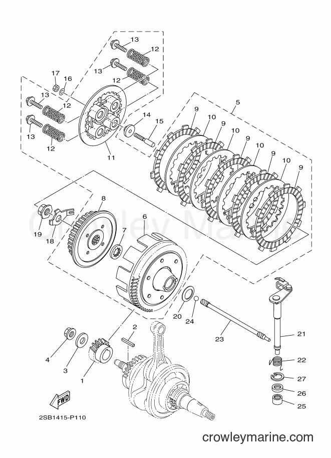 Yamaha Motors YS125-5C (BT41) [010] - CLUTCH