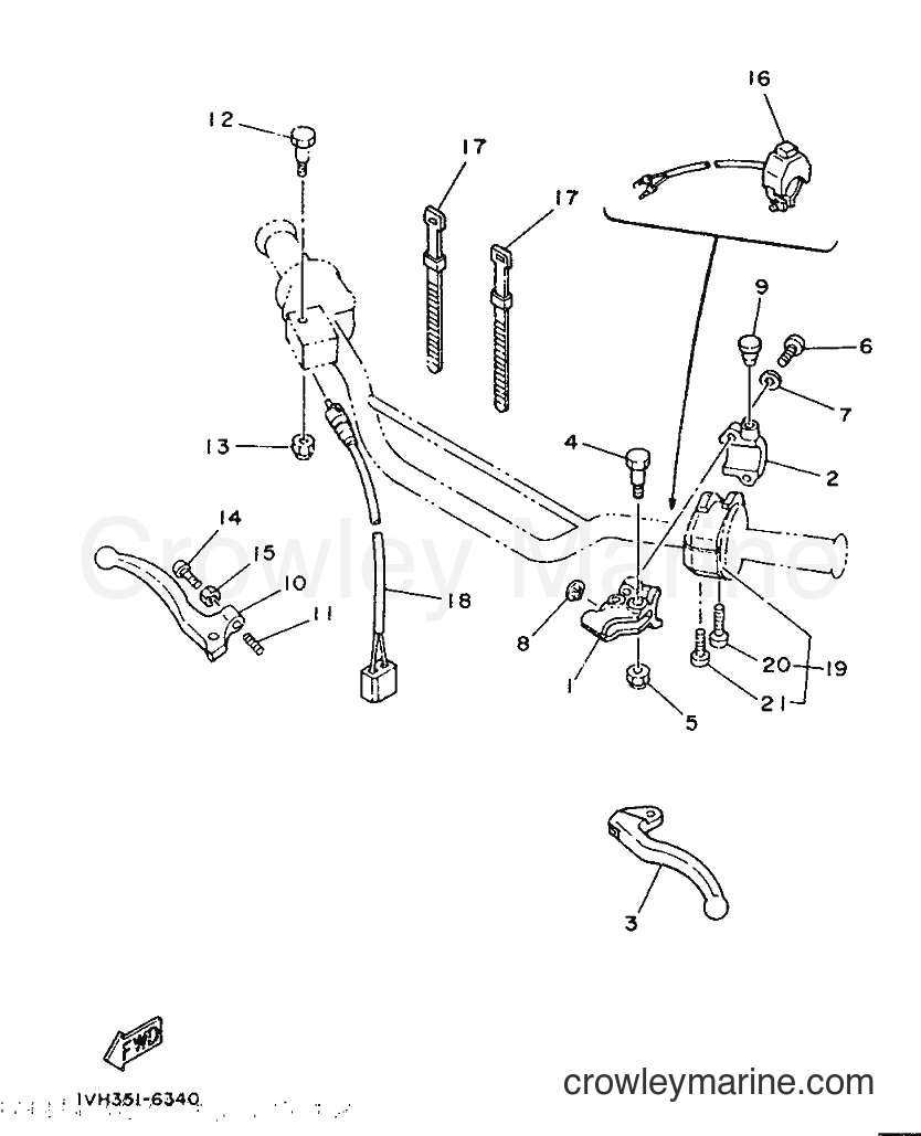 1986 Dirt Bike IT200S - IT200S (1VH) [999] - HANDLE SWITCH & LEVER