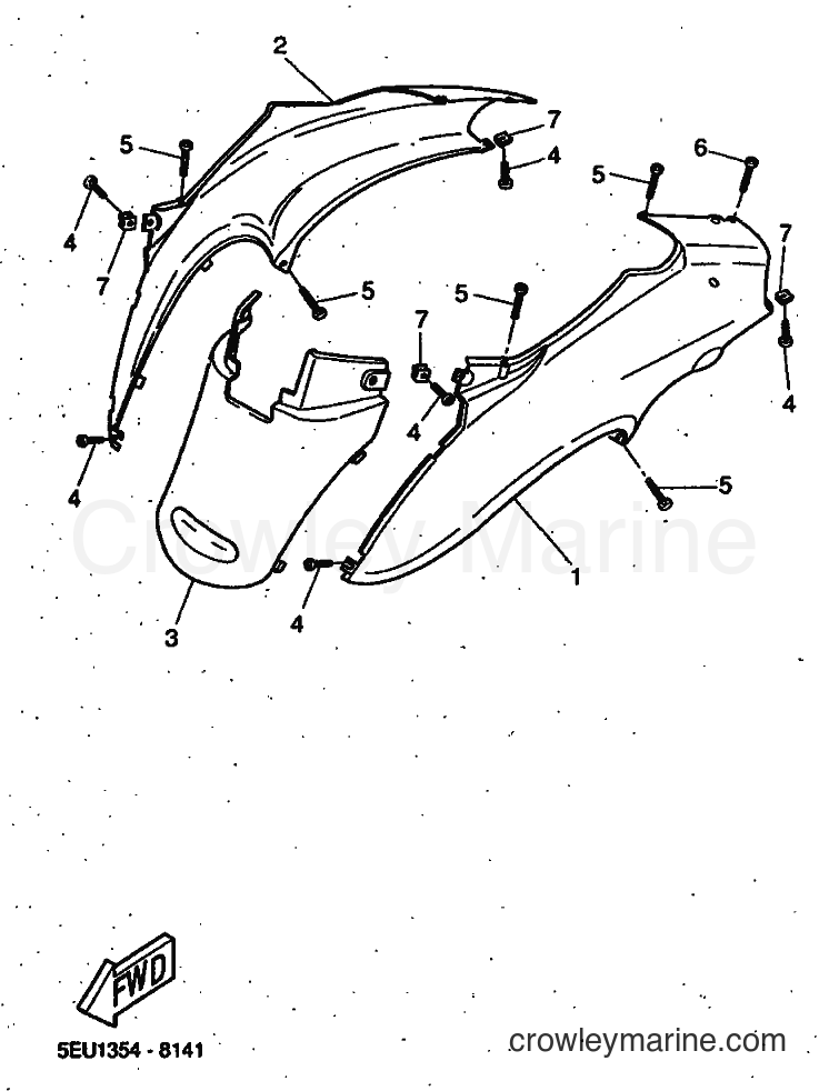 1999 Scooter YH50 - YH50 (5FV1) [010] - SIDE COVER