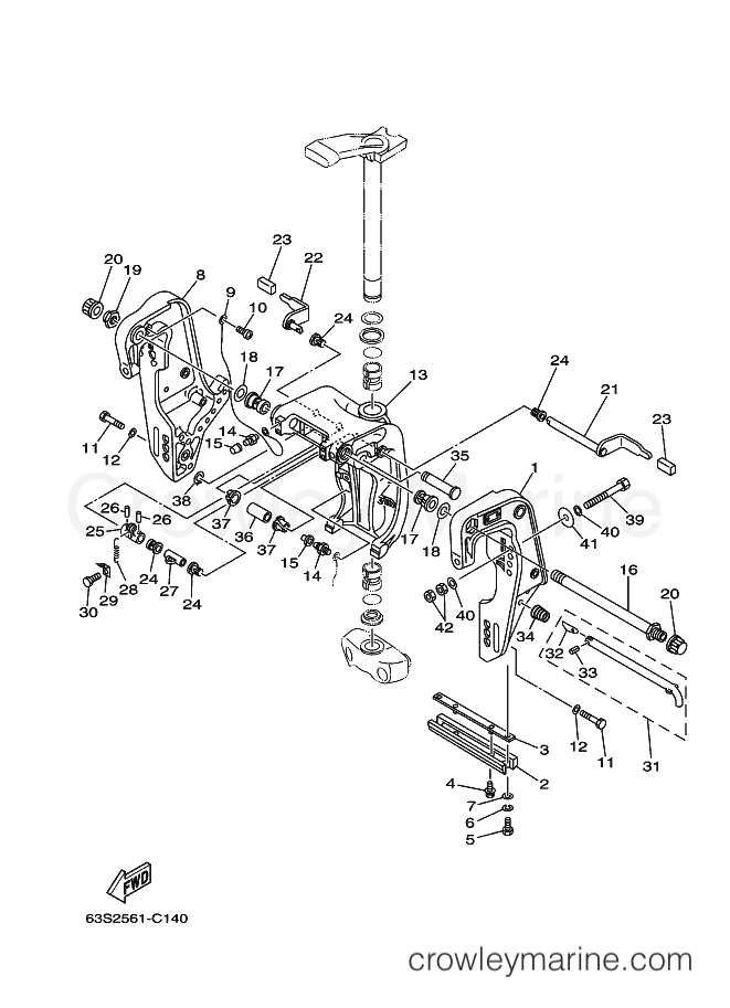 Yamaha Motors 85AETL (6883) [190] - BRACKET 2