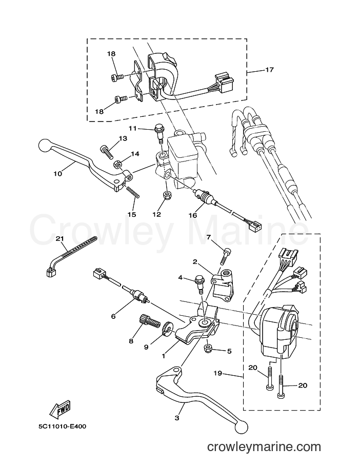 2017 Dirt Bike XT250X - XT250X (5C14) [010] - HANDLE SWITCH & LEVER