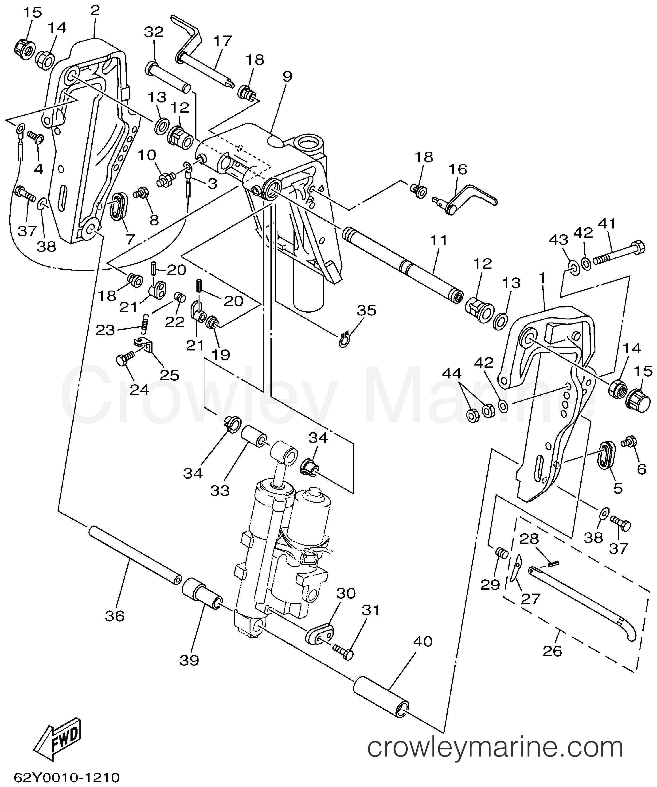 Yamaha Motors T50TLRA - BRACKET 1