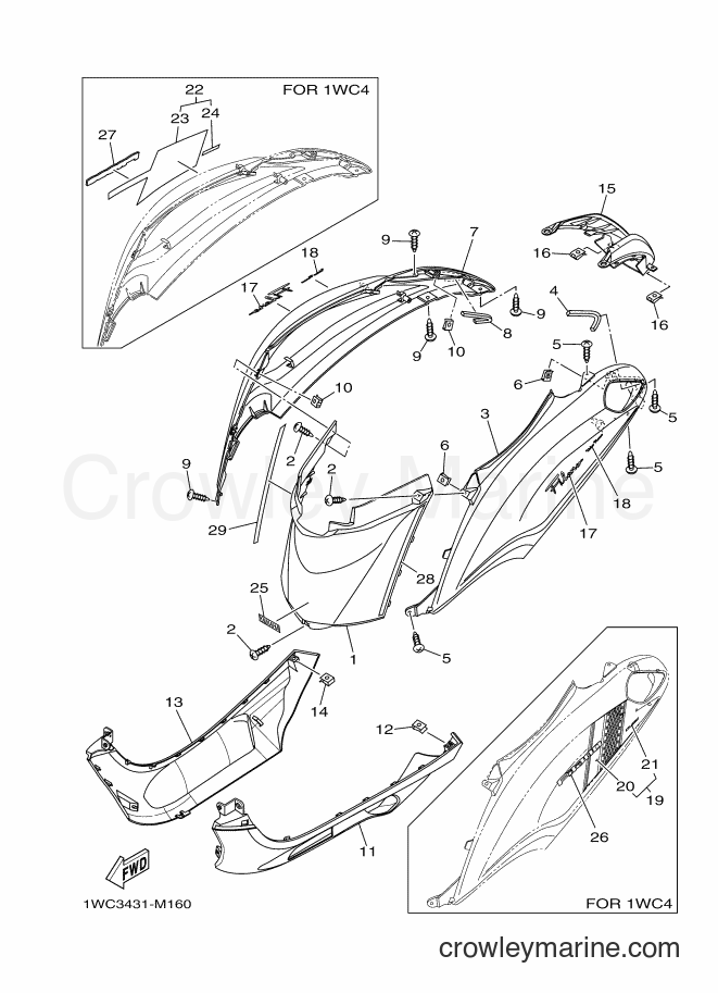 2013 Scooter XC115S - XC115S (1WC3) [010] - SIDE COVER