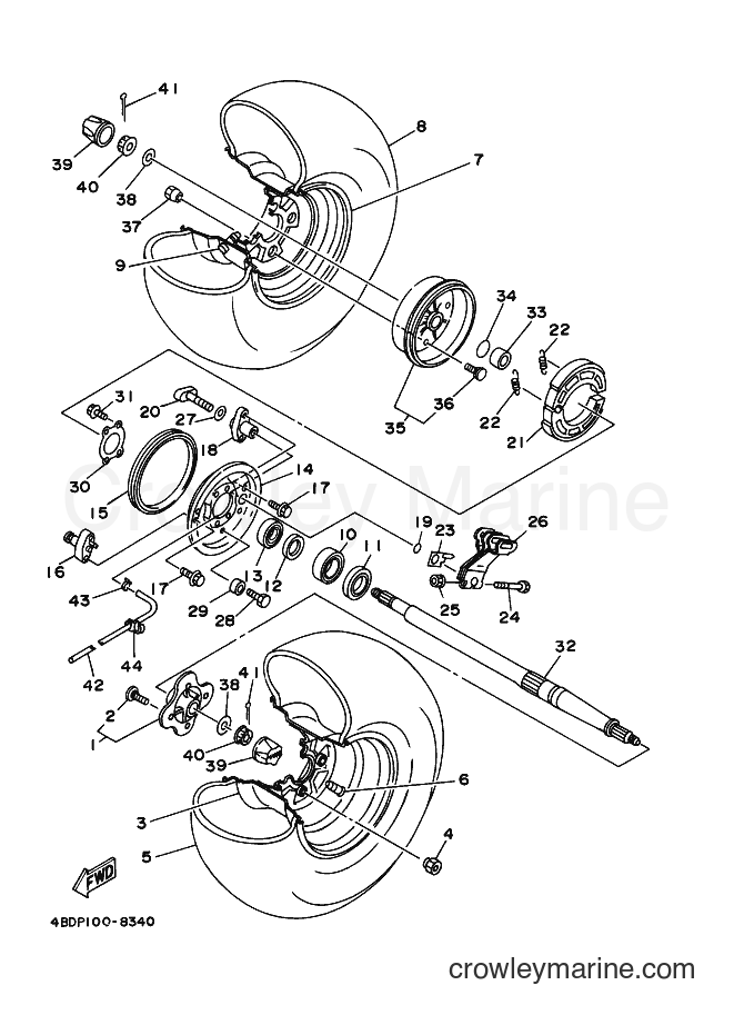 1998 ATV YFB250 - YFB250 (4BDR) [010] - REAR WHEEL