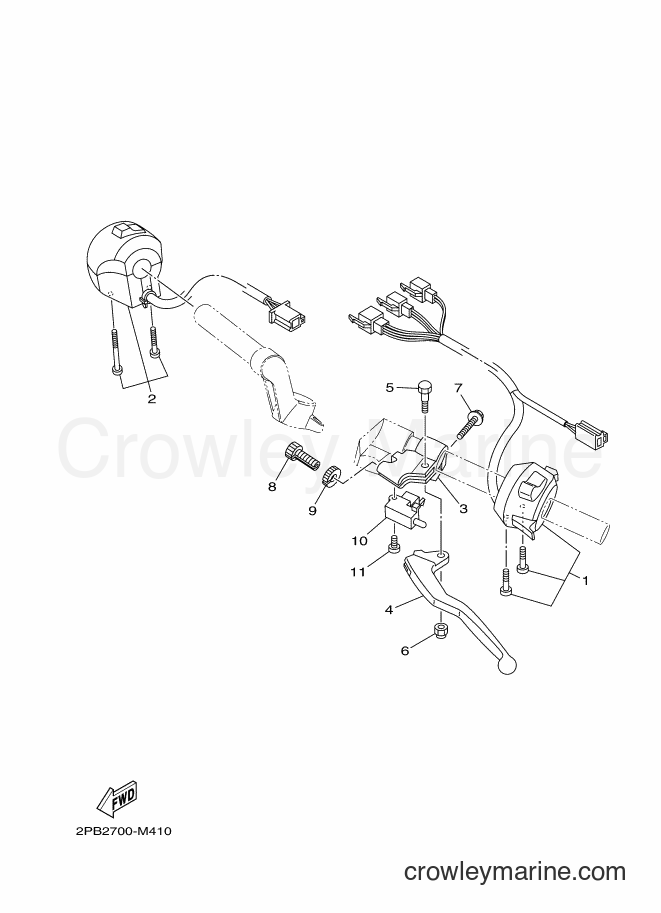 2015 Sport Bike YZF-R15 - YZF-R15 (2PK4) [010] - HANDLE SWITCH & LEVER