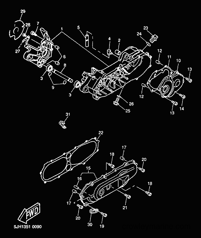 2001 Scooter CW50 - CW50 (5HG9) [030] - CRANKCASE