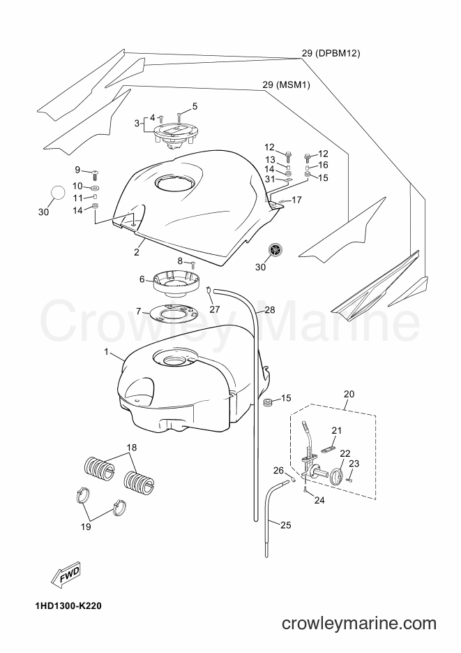 2011 Scooter TZR50 - TZR50 (1HD1) [050] - FUEL TANK