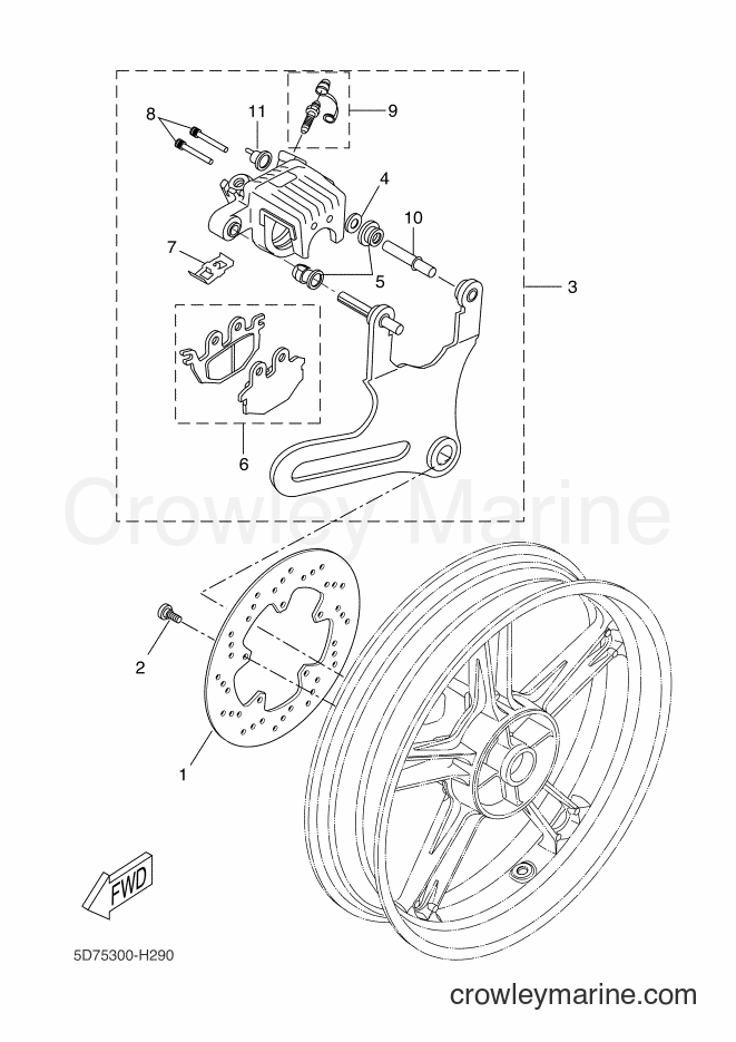 Yamaha Motors YZF-R125 (5D7B) [080] - REAR BRAKE CALIPER
