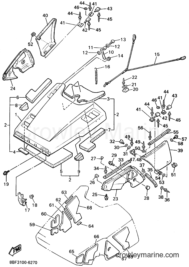 1996 Snowmobile PZ480 - PZ480 (8BF3) [020] - SHROUD
