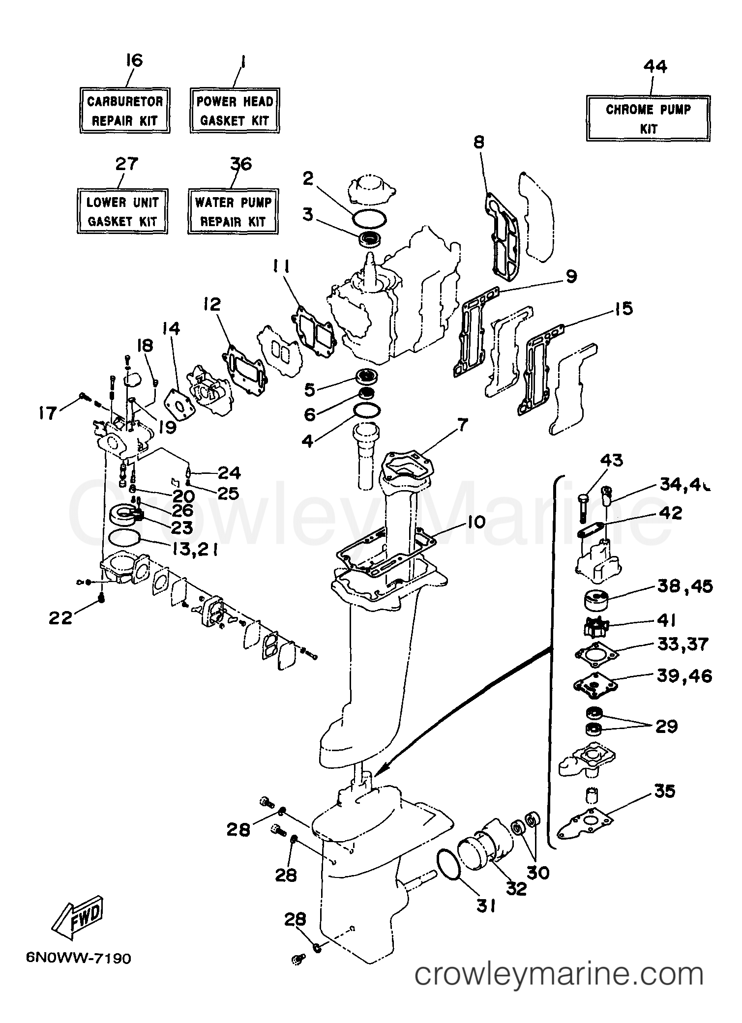 Yamaha Motors 8MSHY - REPAIR KIT 1